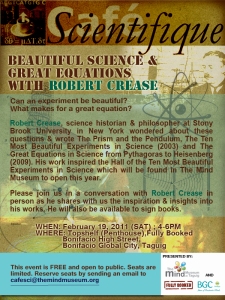 Cafe Scientifique: Beautiful Science and Great Equations with Robert Crease